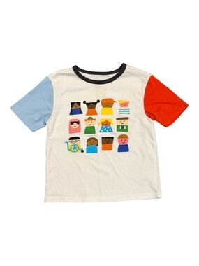 Christian Robinson Color-block Tee with Faces